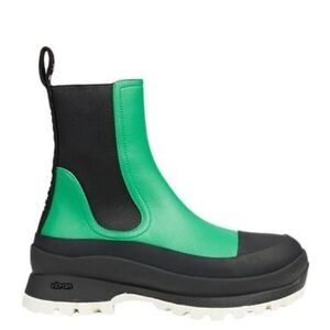 Stella McCartney Vibrant Green and Black Boots